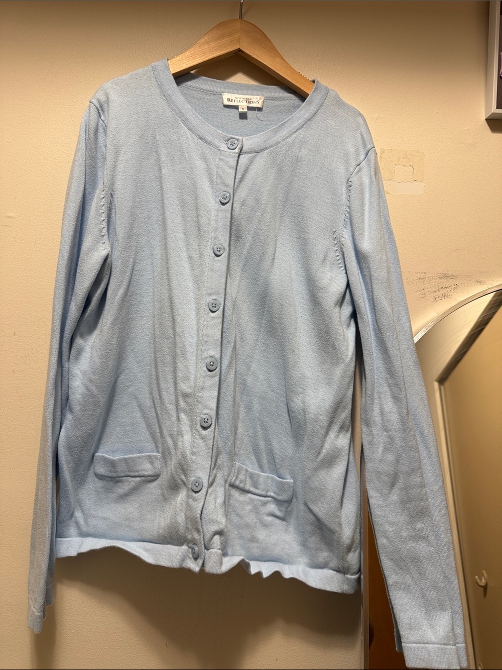 Northern Reflections Light Blue Button-Front Cardigan